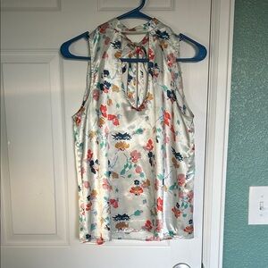 Tularosa Floral Satin Blouse - Multicolor